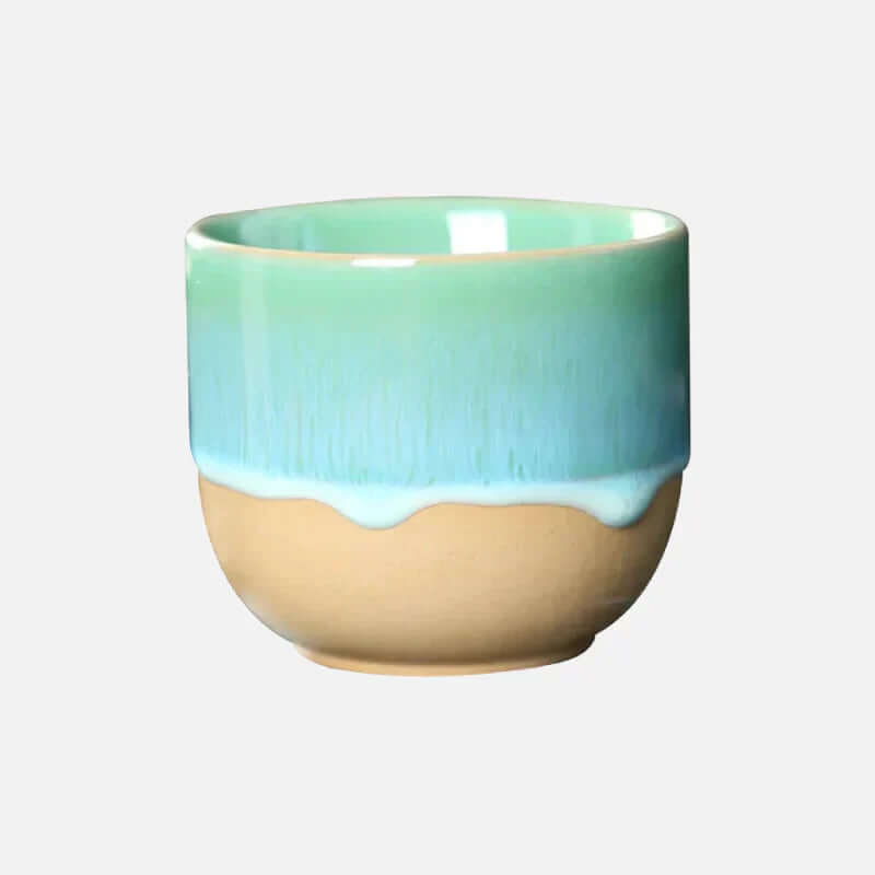 Unique ColorSplash tea cup, a colorful and modern ceramic mug, excellent gift idea for drinkware lovers.