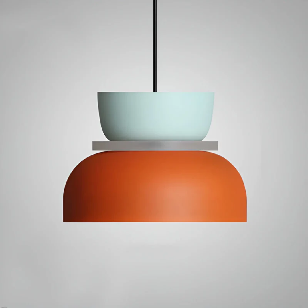 Energy-efficient colorful LED pendant lamp, bringing a modern and cozy ambiance to dining rooms.