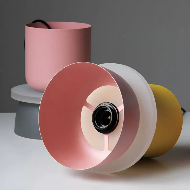 Modern colorful macaron LED hanging light, designed to be a captivating focal point in contemporary spaces.