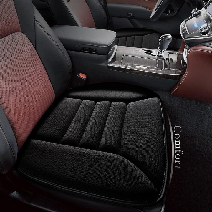 Unisex memory foam car seat cushion for superior driving comfort & back support.