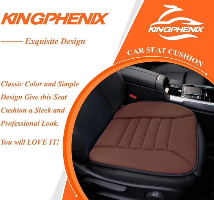 Comfortable unisex memory foam car seat cushion, ideal for back support & long drive comfort.