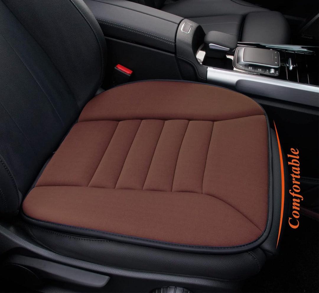 Ergonomic unisex car seat cushion with memory foam for improved driving comfort & back support.