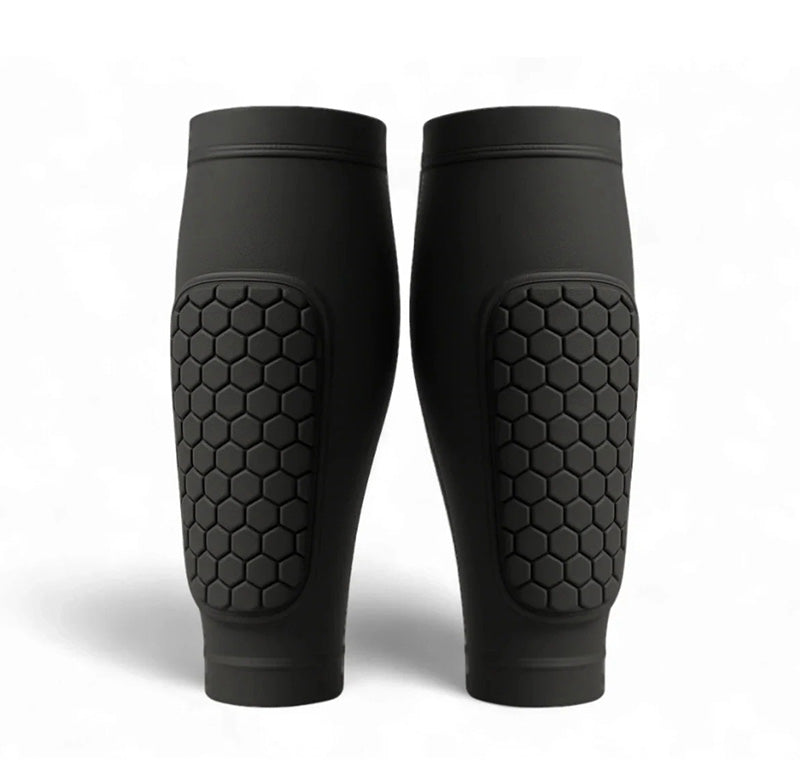 Unisex comfort shin guards for skiing & soccer, offering superior impact protection & leg support.