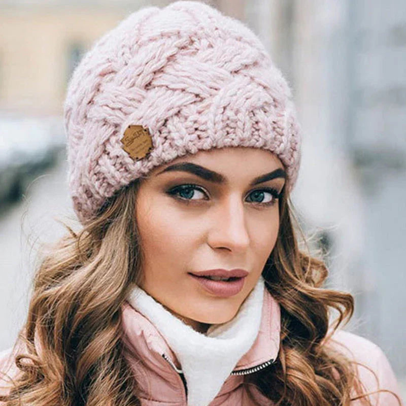 Elena women's comfortable knitted winter hat, warm & soft beanie for elegant winter fashion.