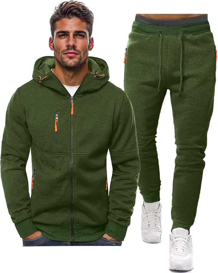 Elegant black men's tracksuit. Perfect blend of athletic wear and casual elegance.
