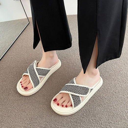 Posture-correcting women's flip-flops, comfortable and supportive for bunion relief.
