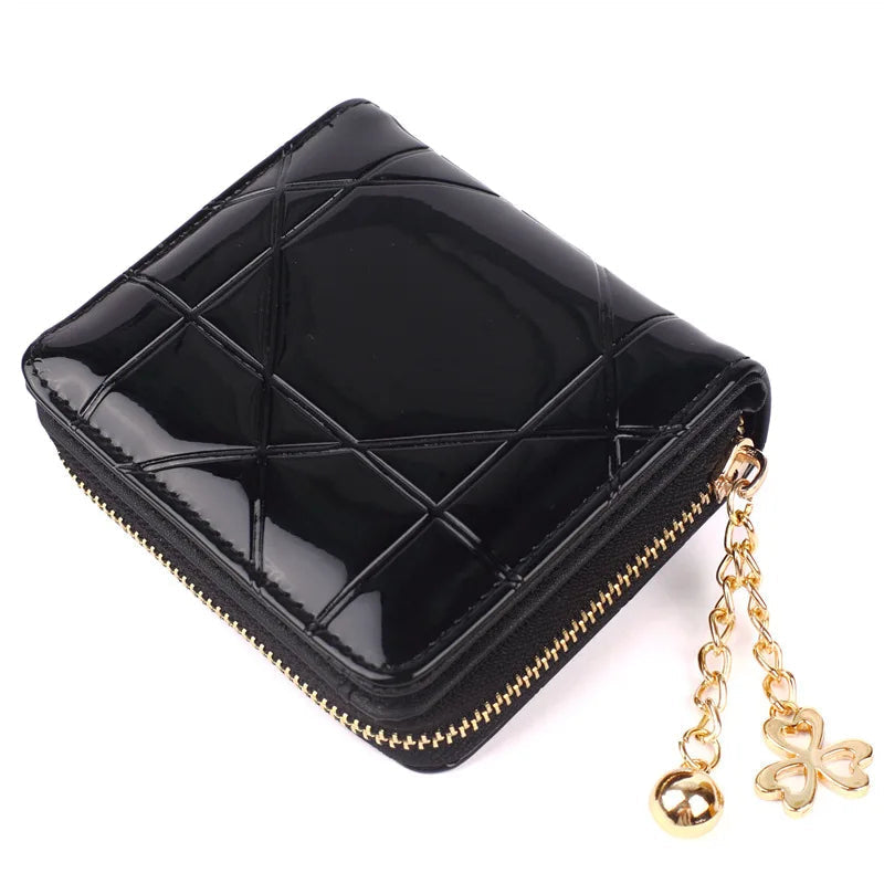 Durable PU leather women's card holder, a compact and practical mini purse organizer.