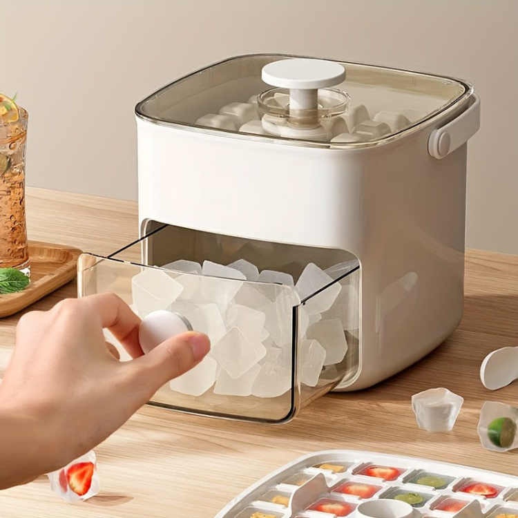 Quiet, compact countertop ice maker with rapid ice production, ideal for any home kitchen or office space.