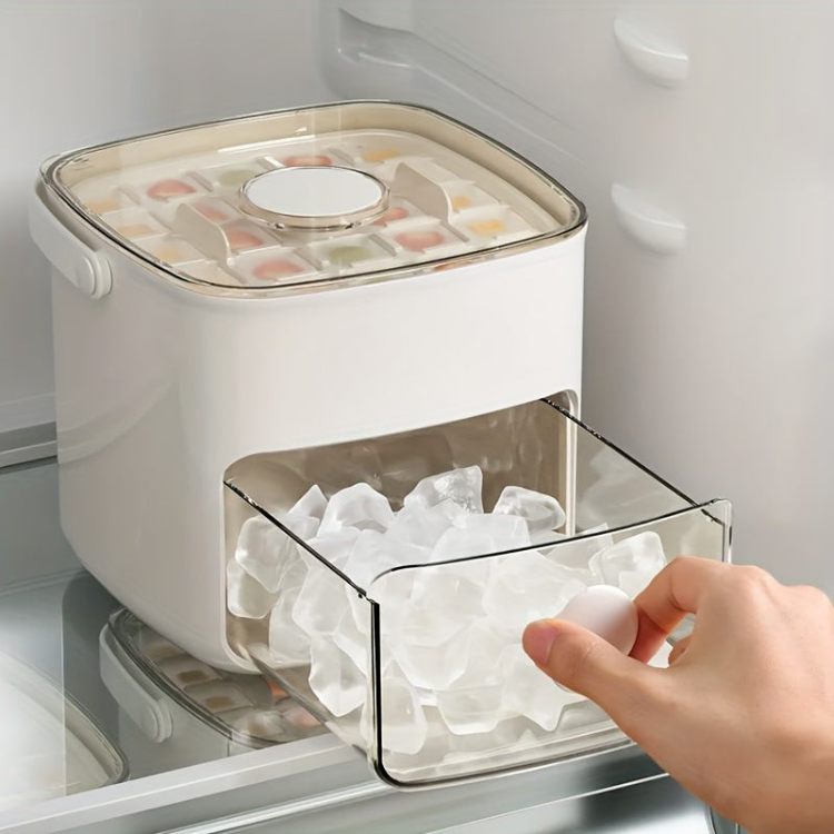 Efficient countertop ice maker, providing fast, easy ice for refreshing drinks at home, office, or parties.