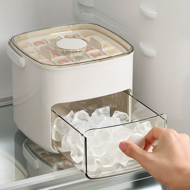 Efficient countertop ice maker, providing fast, easy ice for refreshing drinks at home, office, or parties.