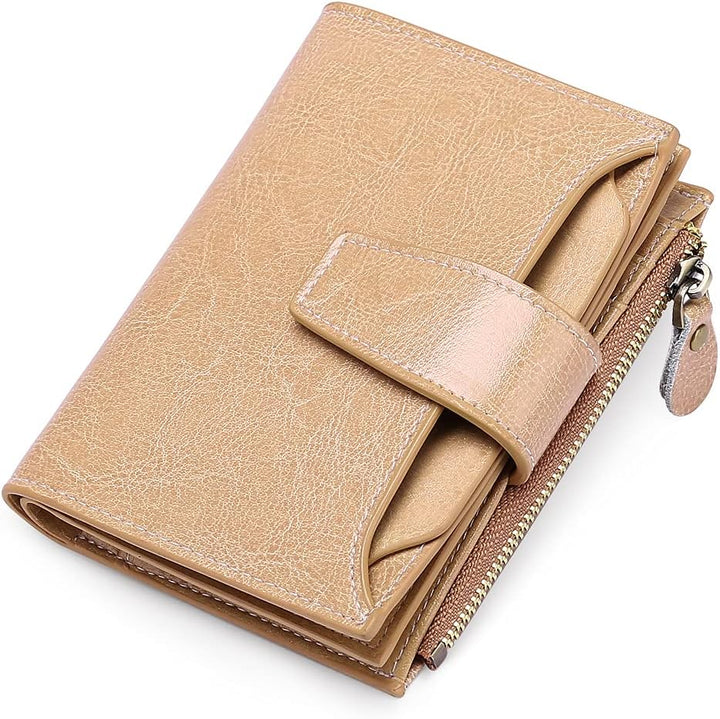 Ladies accessory: compact RFID blocking leather wallet, excellent for organizing cards.