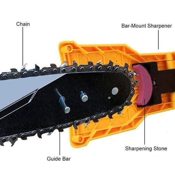 Professional chainsaw sharpener tool for woodworking. Ensures quick blade renewal & optimal forestry performance.