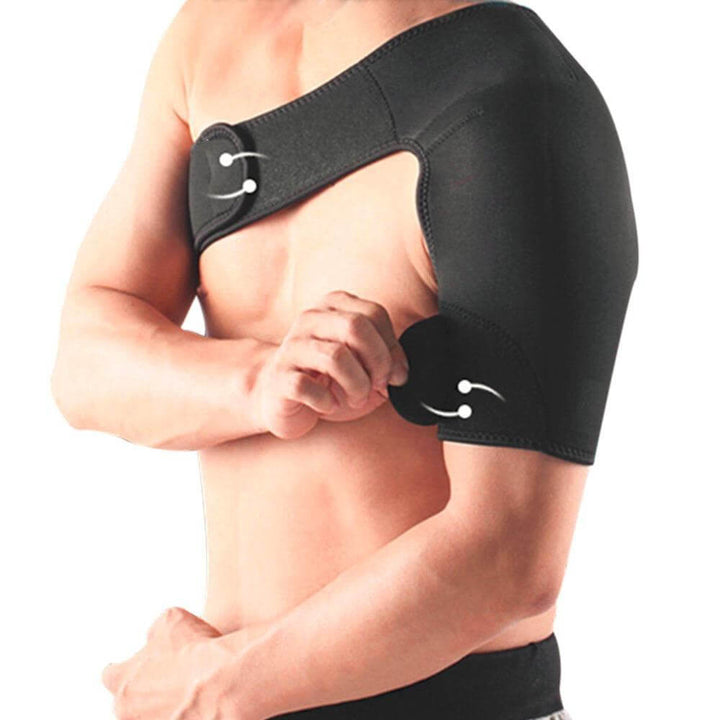 Adjustable orthopedic shoulder brace for men & women, provides compression & support for pain relief.