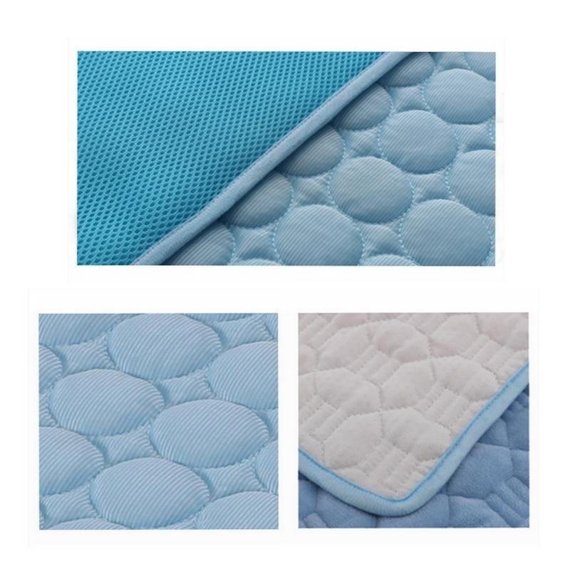 Self-cooling pet mat, a breathable dog & cat bed and cooling pad for summer comfort.