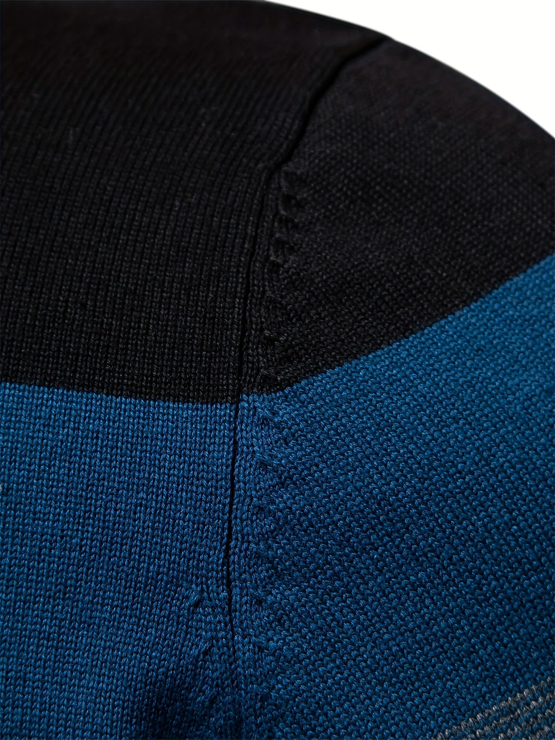 Men's stylish cotton knitted half-zip pullover sweater, comfortable and versatile for everyday wear.