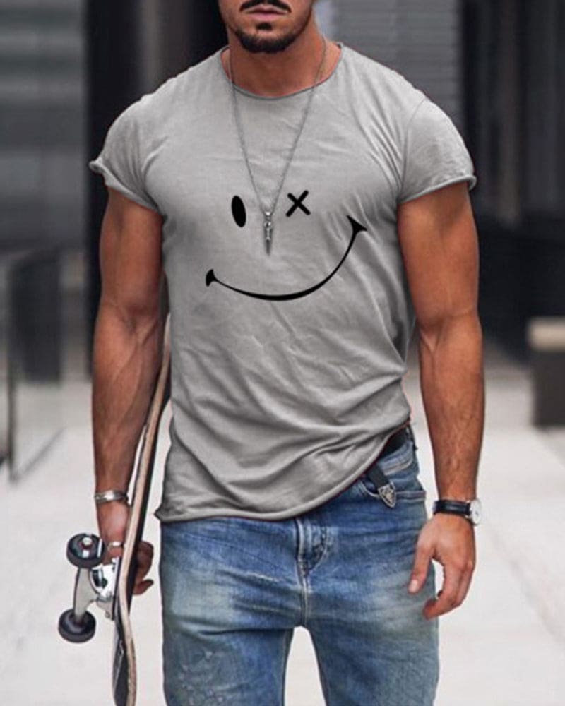 Arlo men's short sleeve crew neck cotton t-shirt with a stylish pattern. Ultimate comfort for summer casual fashion.