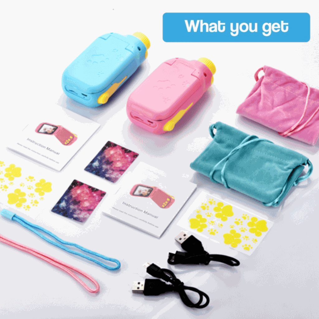 Durable kids' digital camera with video recorder for children's creative play and screen-free fun photography.