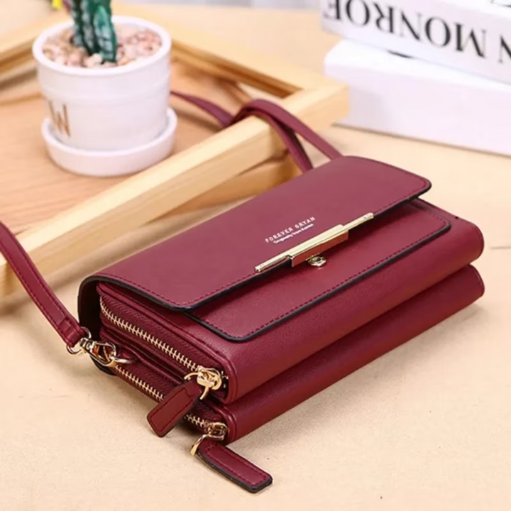 Practical PU leather women's wallet bag, perfect for daily use as a crossbody.