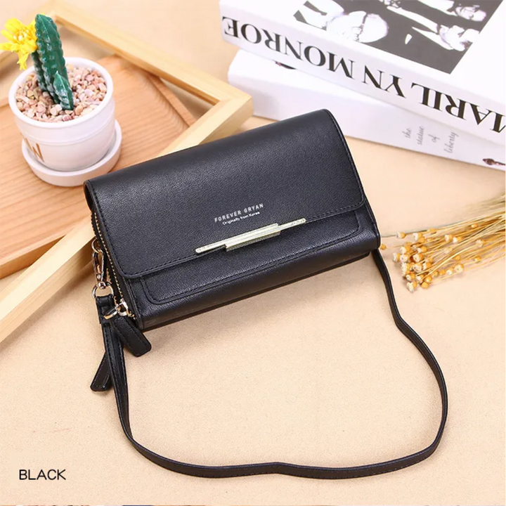 Women's trendy PU leather organizer bag, perfect for keeping essentials in a wallet.