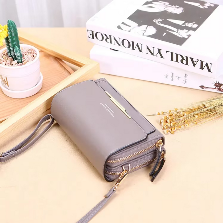 Elegant women's PU leather crossbody bag, designed for carrying essentials in style.