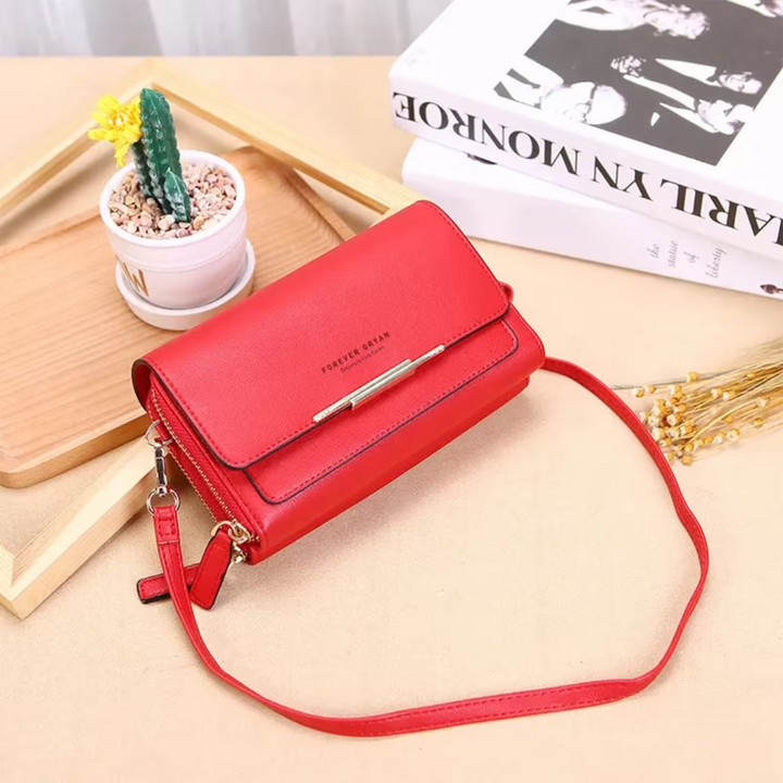 Stylish PU leather women's wallet bag, a versatile and trendy shoulder accessory.