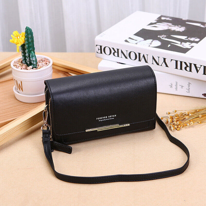 Stylish PU leather crossbody wallet bag for women, perfect for everyday use.