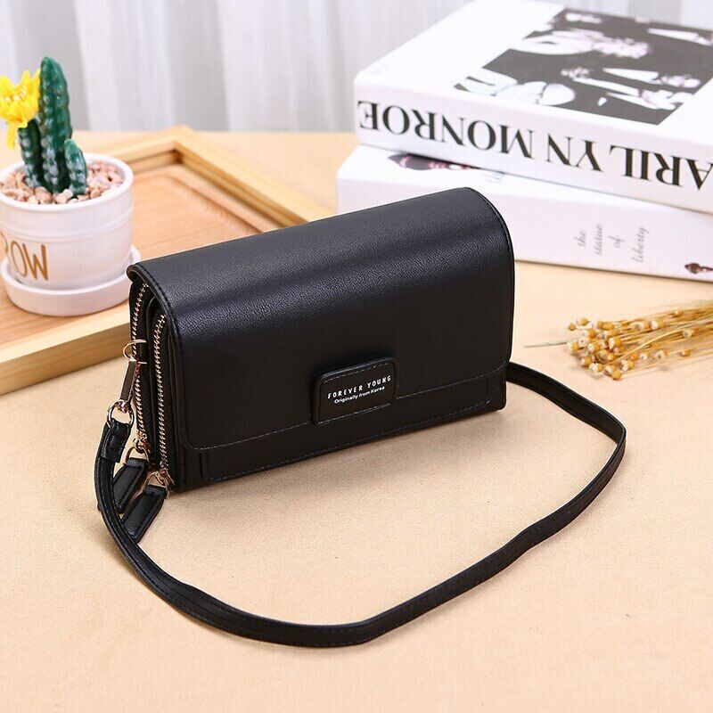 Modern PU leather crossbody wallet bag, a trendy accessory for stylish women.