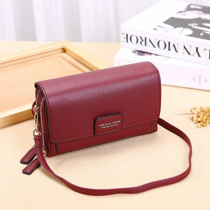 Chic PU leather crossbody purse, a multi-functional wallet bag for women.