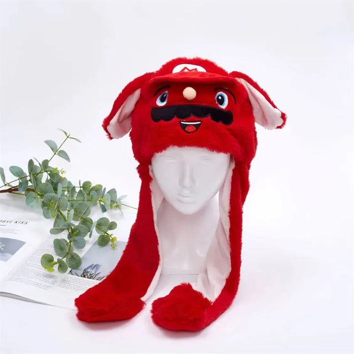 Moving Ears Hat for Kids, interactive fun. Plush animal design, great for parties.