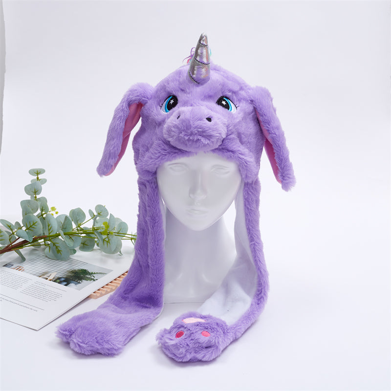 Novelty Moving Ears Hat, interactive & cute. Soft character, perfect gift for kids.