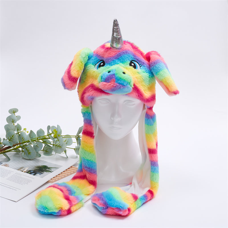 Playful Moving Ears Hat, interactive squeeze. Fun accessory for parties & costumes.