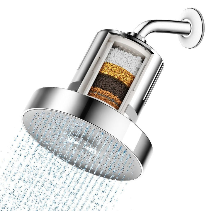 Unisex filtering shower head. Advanced water purification for healthier hair, skin, and overall beauty wellness.