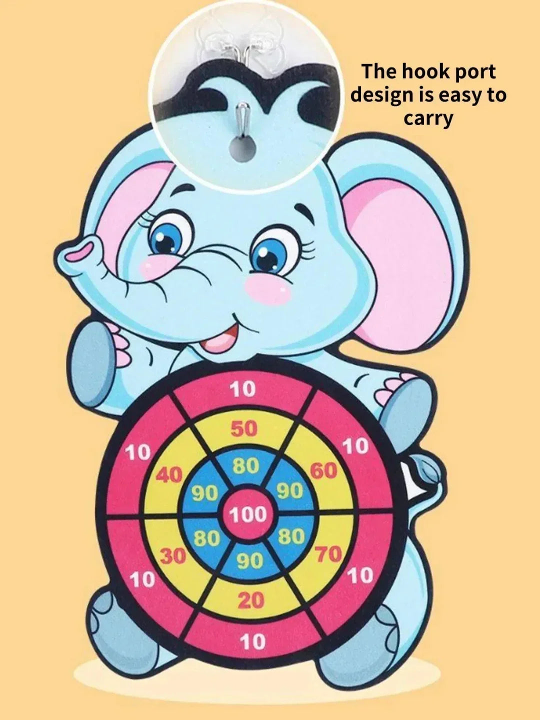 Family fun velcro dart game for kids, soft animal toy design, perfect for indoor & outdoor skill development.