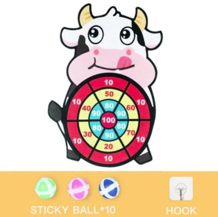 Children's interactive toy: educational animal velcro dart game promotes focus & hand-eye coordination, indoor/outdoor.