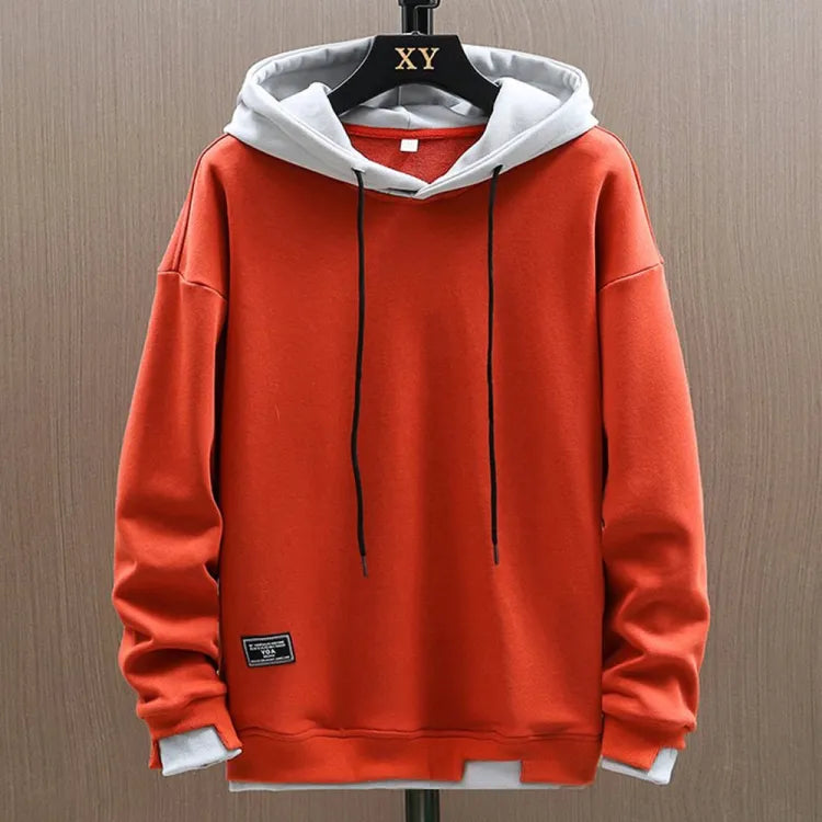 Stylish men's classic pullover hoodie, a comfortable layering piece for modern casual and streetwear fashion.