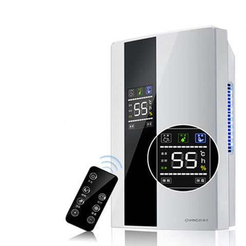 User-friendly portable dehumidifier with digital display for home humidity. Perfect for basements & damp crawl spaces.