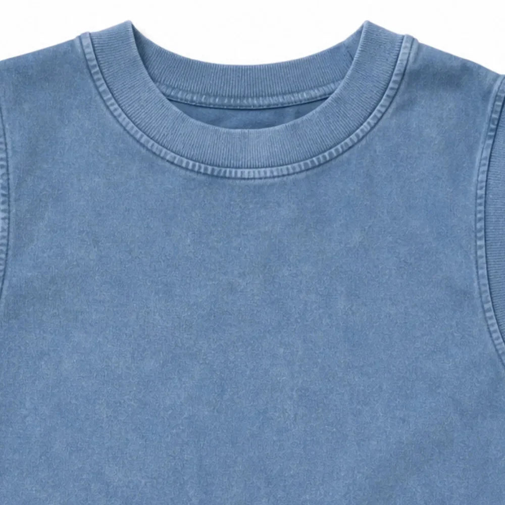 Trendy acid wash women's tank top and skort set, a unique two-piece for summer outfits.