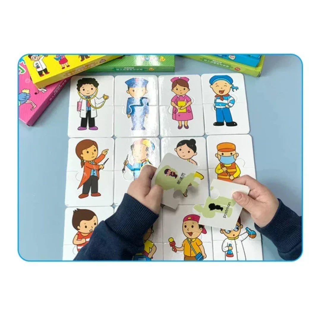 Children's educational memory card game, fostering concentration, early learning, and family fun.