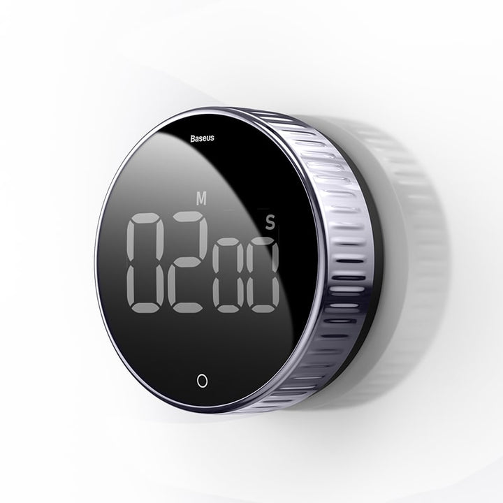 Magnetic digital kitchen timer for ovens. Rotating bezel for easy, precise cooking countdowns & baking.