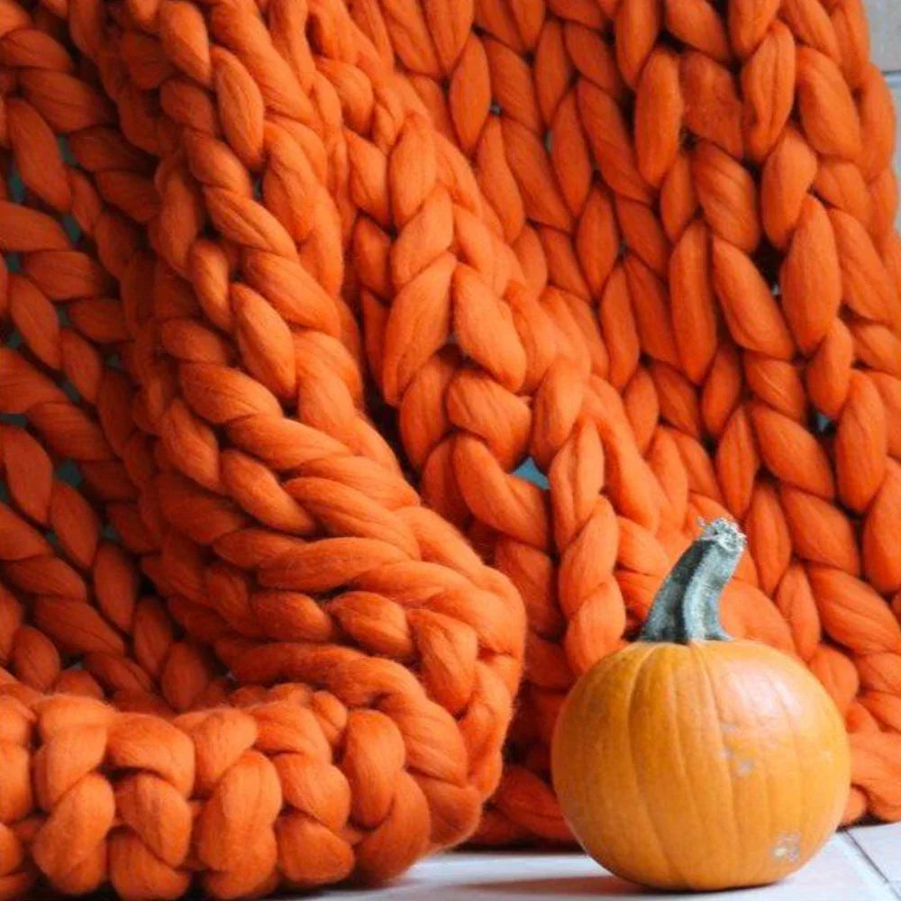 Cozy home decor chunky XL wool yarn. Perfect for DIY blankets, knitting & crochet projects. 2.2 lb.
