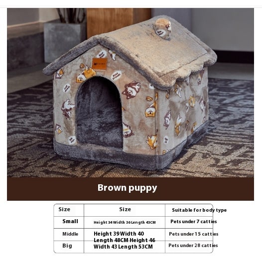 Cozy dog bed, a warm and soft pet retreat with a removable cushion for easy cleaning.