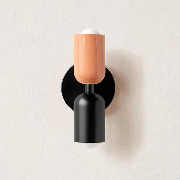 Energy-efficient dual LED wall lamp, contemporary style, offering versatile home lighting.