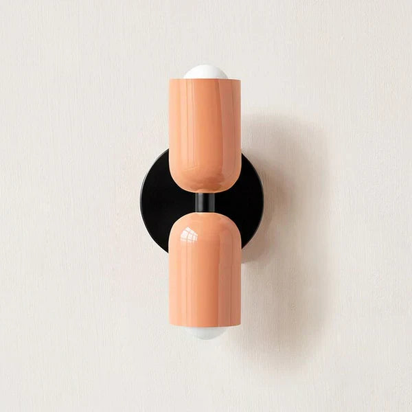Stylish DualGlow LED wall light, black finish, ideal for modern home decor & accent lighting.