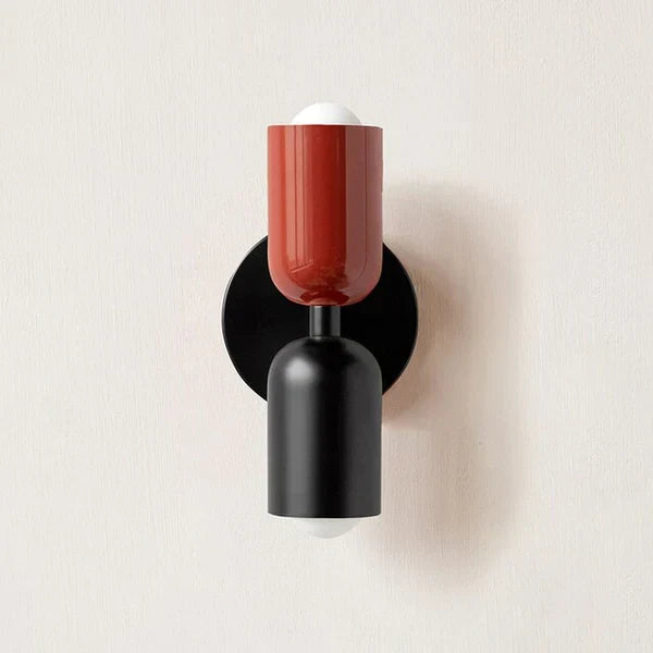 Accent lighting double LED wall lamp, stylish design, suitable for living rooms & hallways.