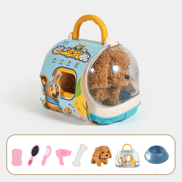 Delightful battery-operated walking dog plush toy, perfect interactive animal companion for kids.