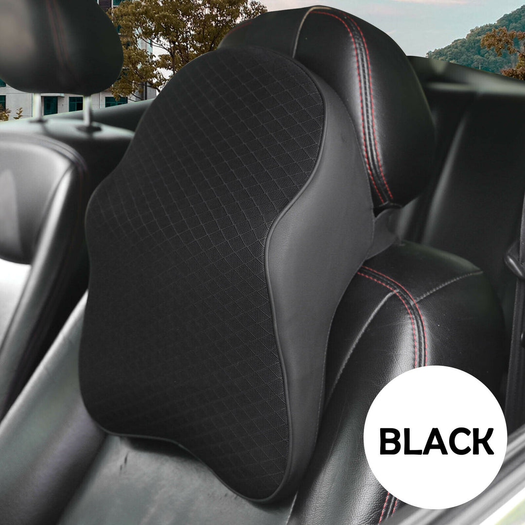 Ergonomic unisex car seat neck support cushion. Essential auto accessory for long drives & travel comfort.