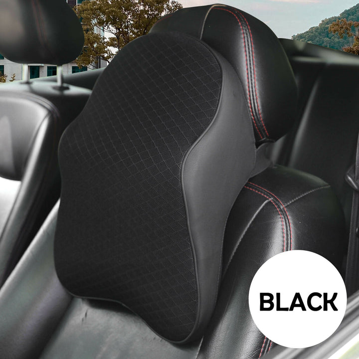 Ergonomic unisex car seat neck support cushion. Essential auto accessory for long drives & travel comfort.