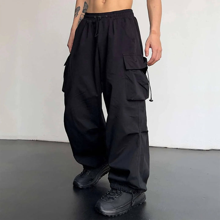 Stylish men's relaxed fit cargo pants. Durable polyester and ideal for active casual wear.