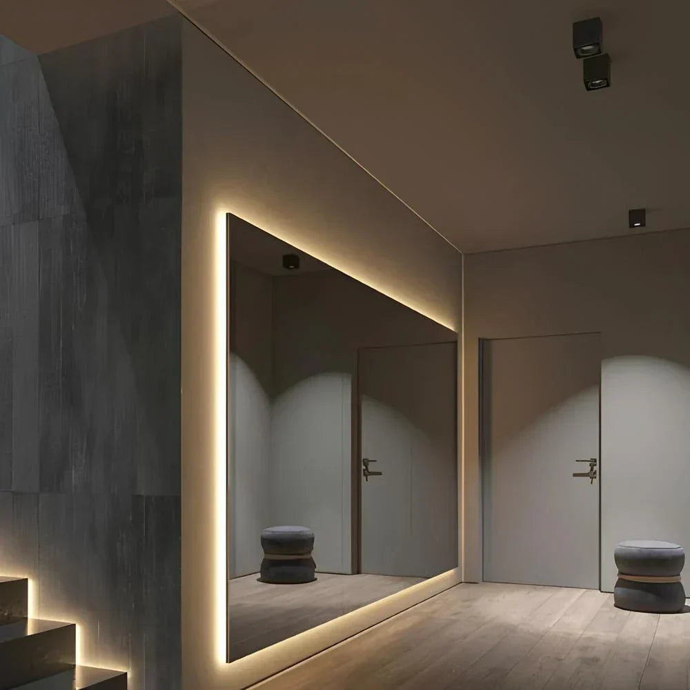 Bright cool white LED strip with motion sensor for practical and modern lighting.