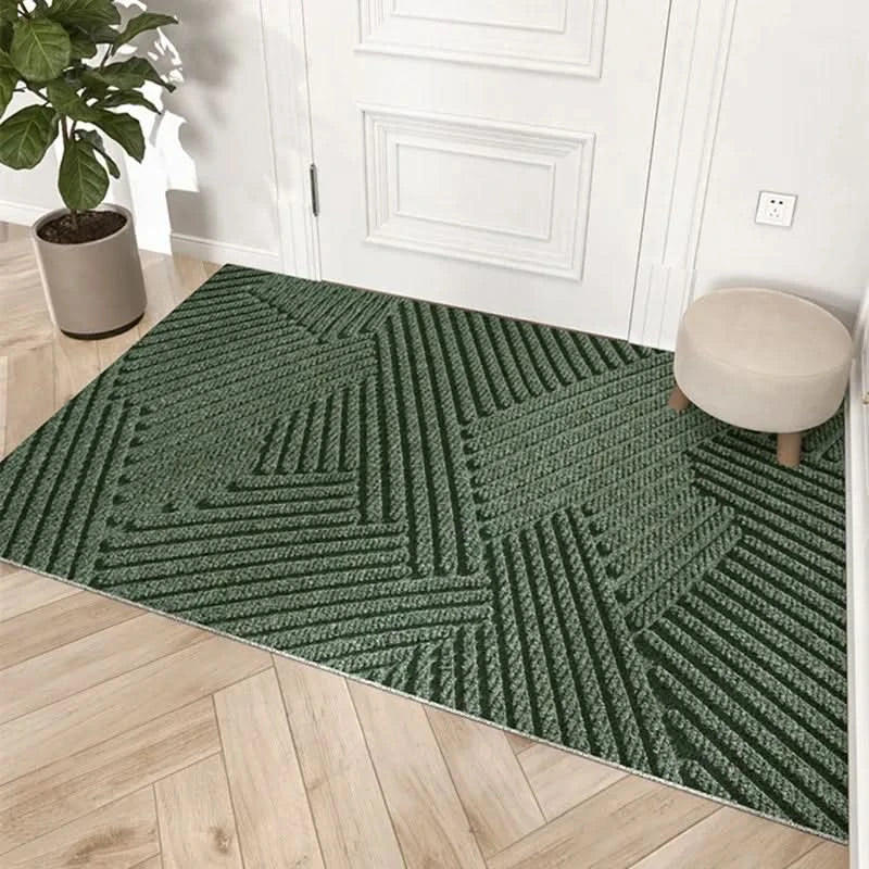 Indoor entryway doormat. Eco-friendly, non-slip floor mat keeps dirt outside. Modern & sustainable.